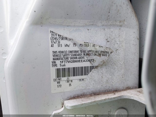 Ford F-250 Xlt 2014 1FT7W2B60EEA33973 Image 9