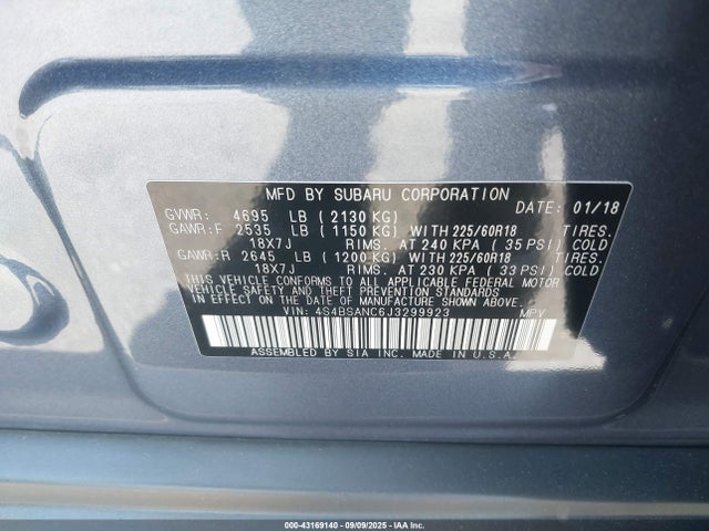 4S4BSANC6J3299923 Subaru u5