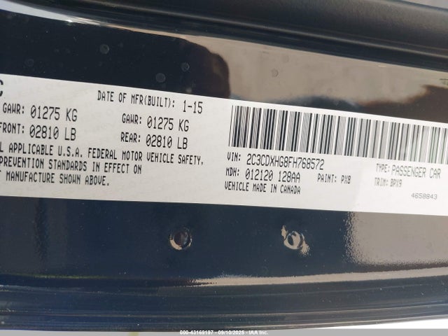 2C3CDXHG8FH768572 Dodge 2015