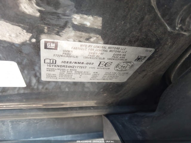 2017 CADILLAC XT5 1GYKNDRS4HZ177917 Photo 8