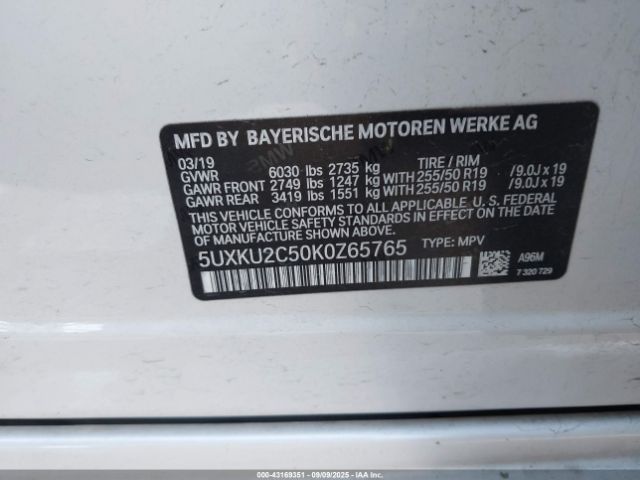 2019 BMW X6 5UXKU2C50K0Z65765 Photo 8