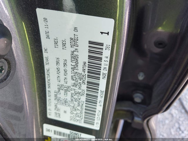 Toyota 2gr-fks 2021 5TFAZ5CN5MX099412 Image 9