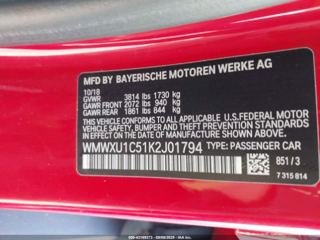 2019 MINI HARDTOP WMWXU1C51K2J01794 Photo 8