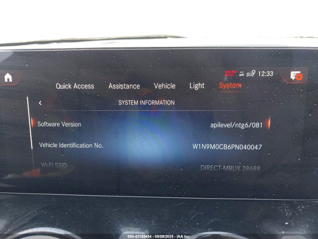 Продаж на аукціоні авто 2023 Mercedes-benz Eqb 250 Suv, vin: W1N9M0CB6PN040047, номер лоту: 43169454