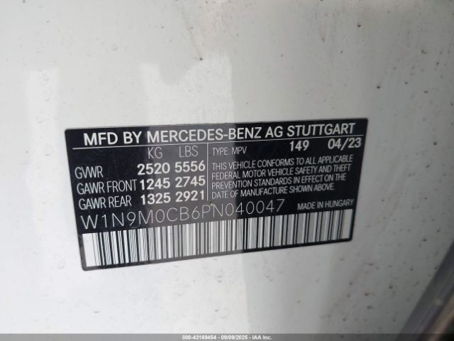 2023 MERCEDES-BENZ EQB 250 SUV W1N9M0CB6PN040047 Photo 8