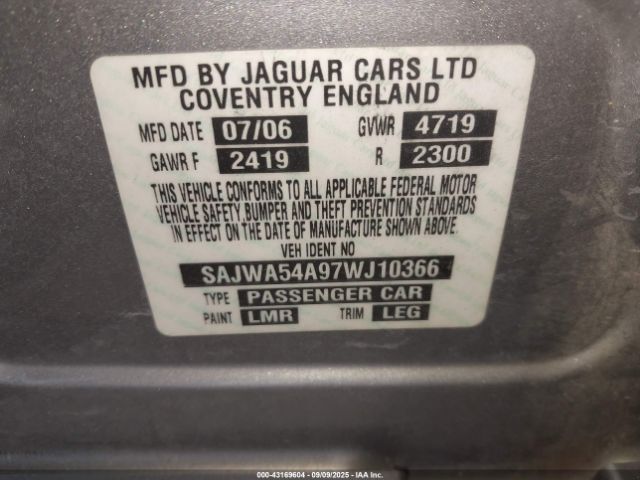 2007 JAGUAR X-TYPE SAJWA54A97WJ10366 Photo 8