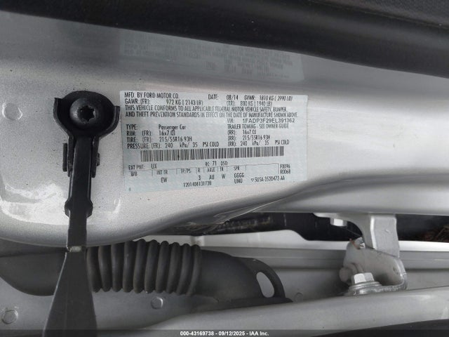 Ford 2014 2014 1FADP3F29EL391362 Image 9