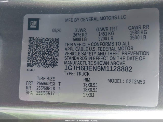 1GTH6BEN5M1128882 GMC lgz - di, vvt, alum, var2, gen 2