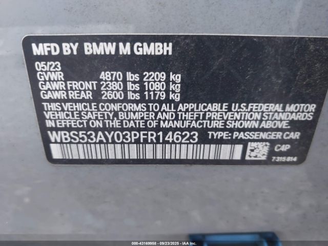 2023 BMW M3 WBS53AY03PFR14623 Photo 8