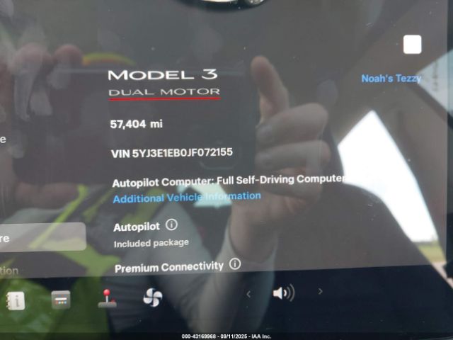 2018 TESLA MODEL 3 5YJ3E1EB0JF072155 Photo 8