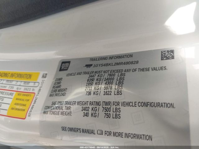 2021 CADILLAC ESCALADE 1GYS4BKL2MR480828 Photo 8