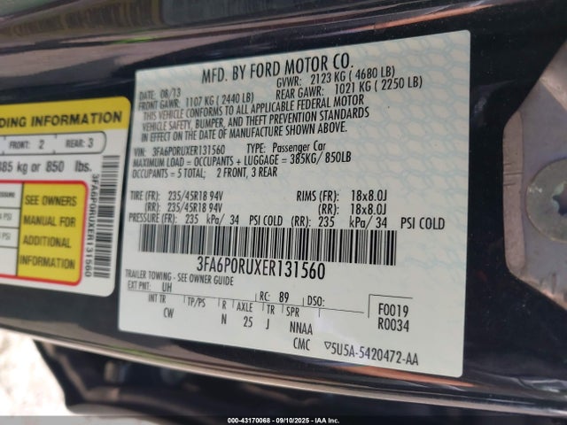 Ford 2014 2014 3FA6P0RUXER131560 Image 9