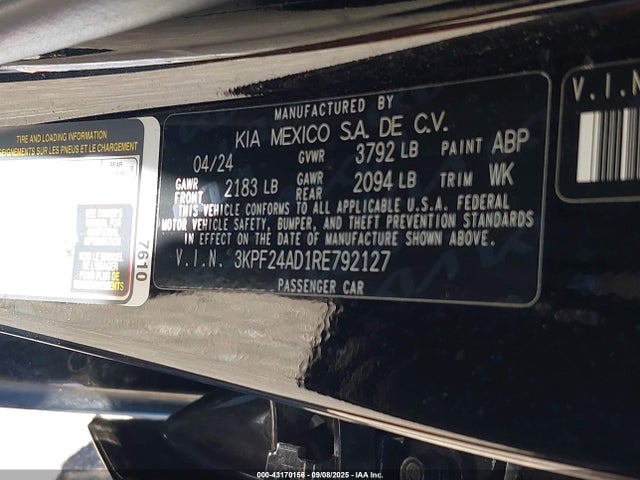 3KPF24AD1RE792127 KIA mpi nu