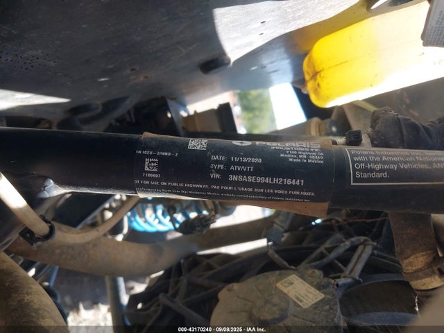 2020 POLARIS RZR 3NSASE994LH216441 Photo 9