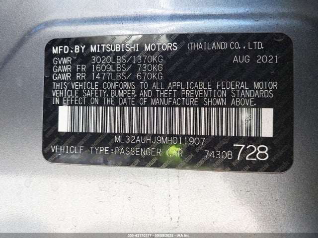 ML32AUHJ9MH011907 Mitsubishi mivec