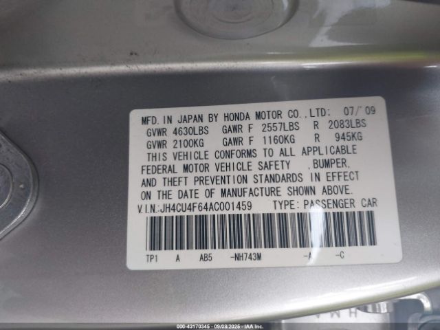 2010 ACURA TSX JH4CU4F64AC001459 Photo 8