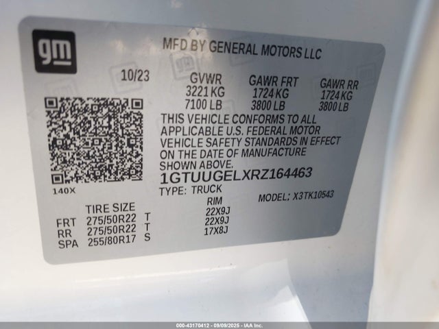 1GTUUGELXRZ164463 GMC l87