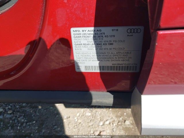 2018 AUDI Q5 WA1BNAFY2J2212704 Photo 8