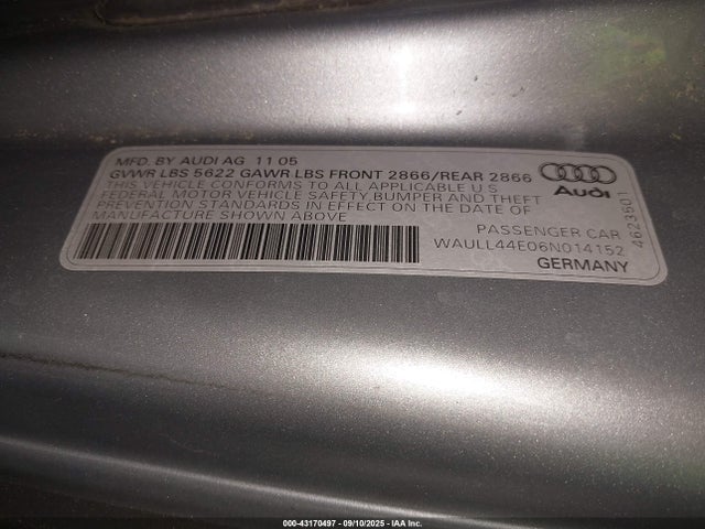 2006 AUDI A8 WAULL44E06N014152 Photo 8