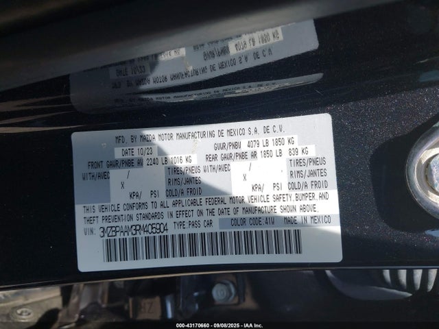Mazda pyukd 2024 3MZBPAAM3RM405904 Image 9