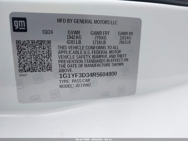 1G1YF3D34R5604800 Chevrolet Lt6