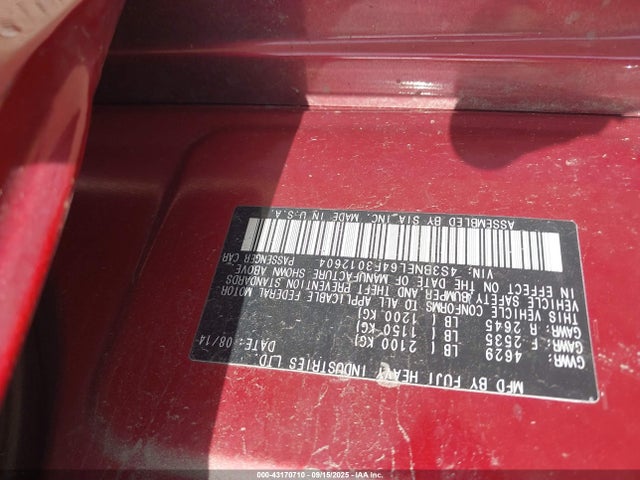 Subaru 3.6l u4 2015 4S3BNEL64F3012604 Image 9