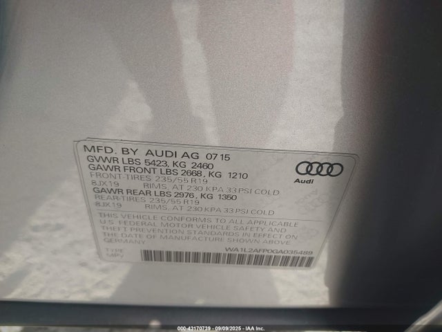 2016 AUDI Q5 WA1L2AFP0GA035489 Photo 8