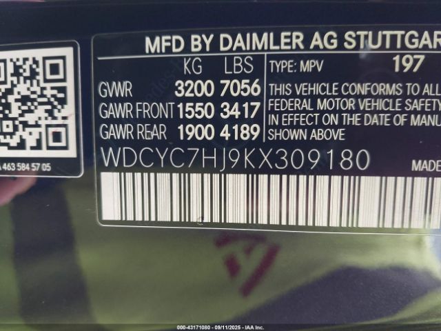 2019 MERCEDES-BENZ AMG G 63 WDCYC7HJ9KX309180 Photo 8