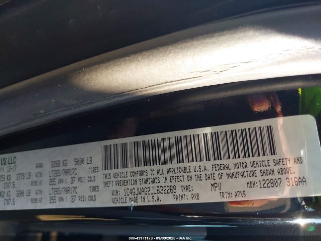 2018 JEEP WRANGLER JK 1C4GJWAG2JL832269 Photo 8