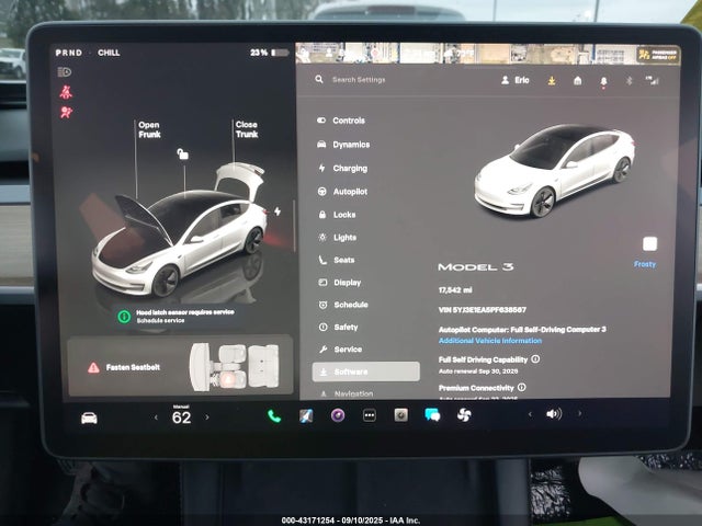 Tesla MODEL 3 2023 5YJ3E1EA5PF638567 Image 19