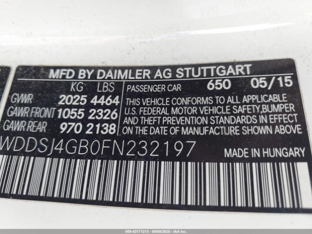 2015 MERCEDES-BENZ CLA 250 WDDSJ4GB0FN232197 Photo 8