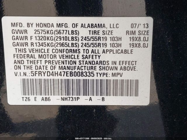 2014 ACURA MDX 5FRYD4H47EB008335 Photo 8