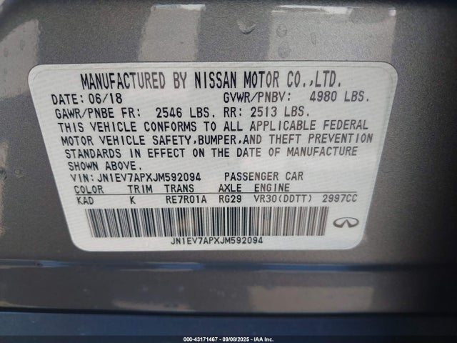 JN1EV7APXJM592094 Infiniti 2018