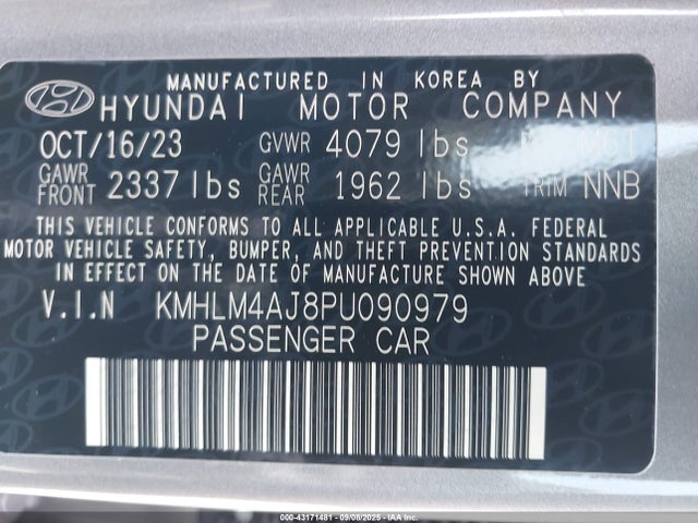 Hyundai gdi kappa 2023 KMHLM4AJ8PU090979 Image 9