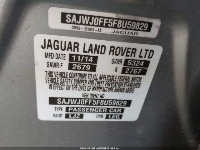 2015 JAGUAR XF SAJWJ0FF5F8U59829 Photo 8