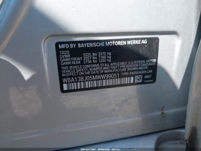 2021 BMW 530I WBA13BJ05MWW99051 Photo 8