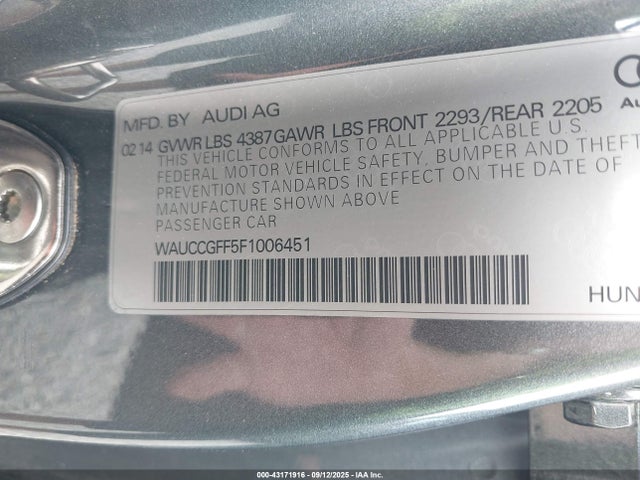 Audi A3 2015 WAUCCGFF5F1006451 Image 9