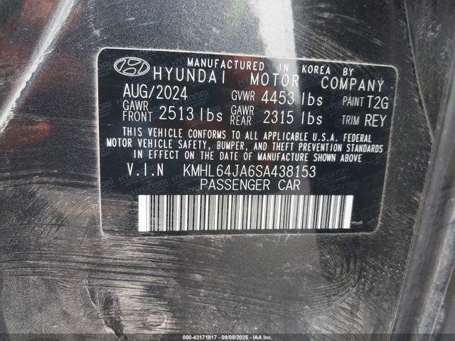 KMHL64JA6SA438153 Hyundai gdi theta iii
