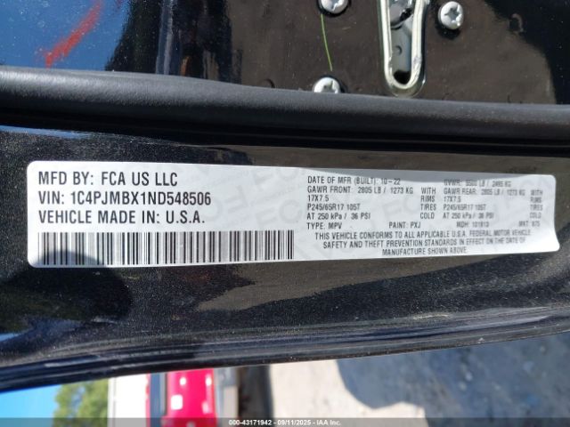 2022 JEEP CHEROKEE 1C4PJMBX1ND548506 Photo 8