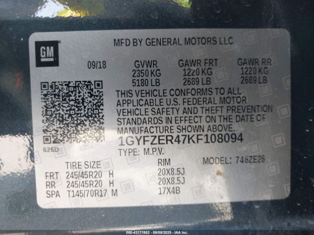 2019 CADILLAC XT4 1GYFZER47KF108094 Photo 8