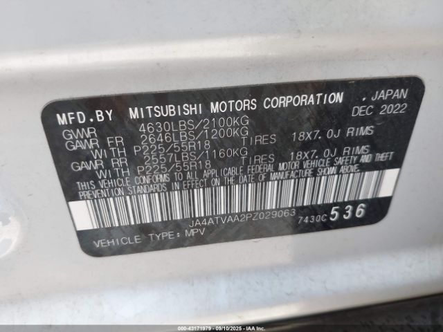 2023 MITSUBISHI ECLIPSE CROSS JA4ATVAA2PZ029063 Photo 8