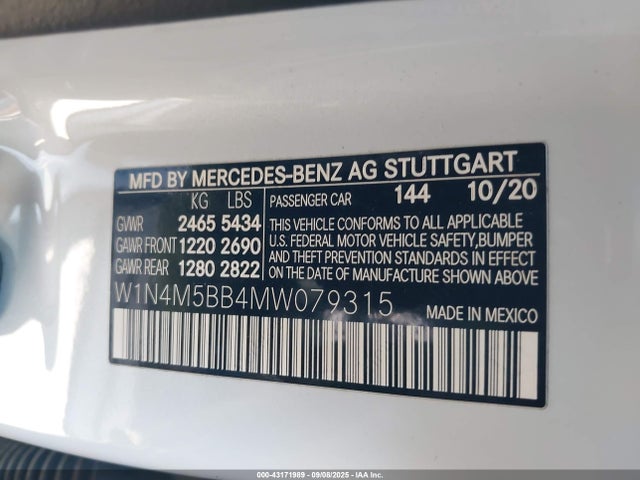 W1N4M5BB4MW079315 Mercedes-Benz m260