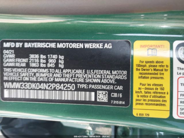 2022 MINI HARDTOP WMW33DK04N2P84250 Photo 8