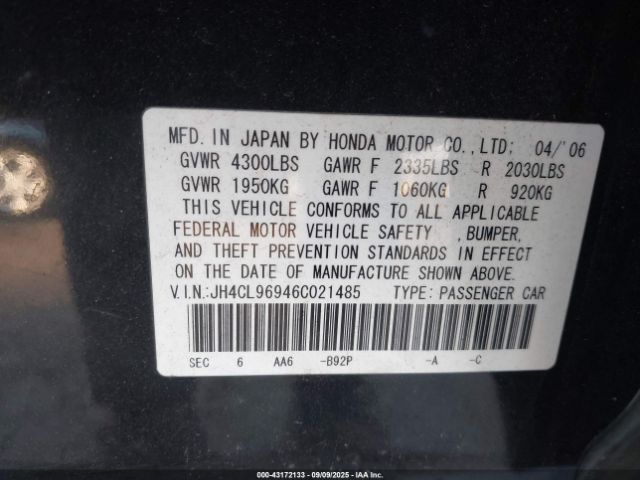 2006 ACURA TSX JH4CL96946C021485 Photo 8