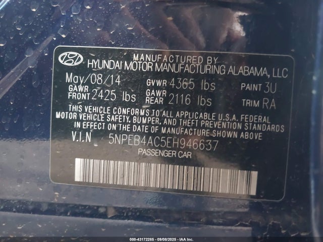 Hyundai gamma 2014 5NPEB4AC5EH946637 Image 9