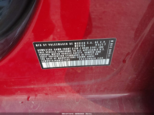 Volkswagen 1.4 tsi 2017 3VWDB7AJ0HM361665 Image 9