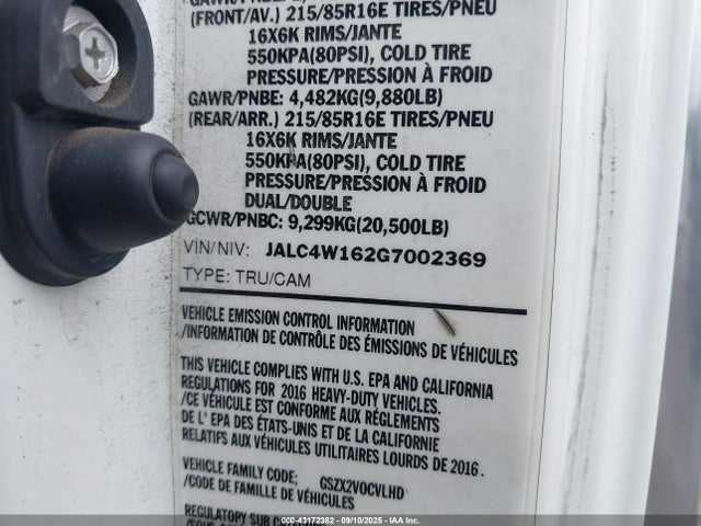 JALC4W162G7002369 Isuzu I1b - 4hk1tc