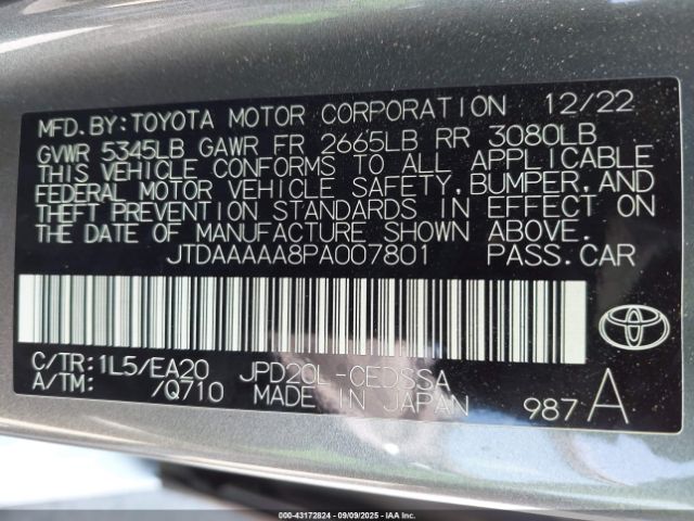 2023 TOYOTA MIRAI JTDAAAAA8PA007801 Photo 8