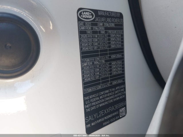 SALYL2EXXRA369864 Land Rover aj20-p