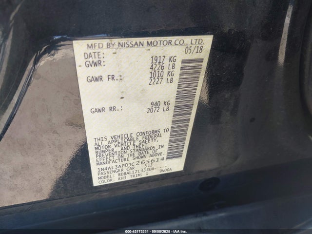 1N4AL3AP0JC265614 Nissan Altima